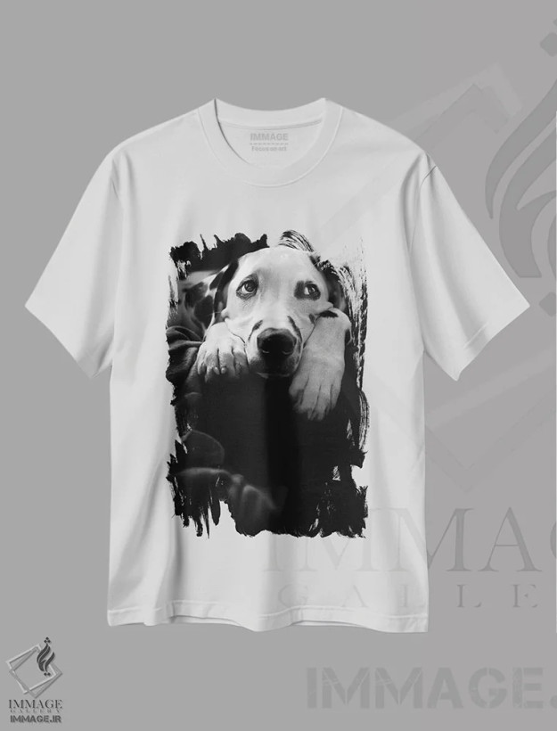 تیشرت سفید طرح دار هیچ اتفاقی نمی افتد :-(، عکاسی سیاه و سفید اثر اوته شرهاگ | فروشگاه ایماژ