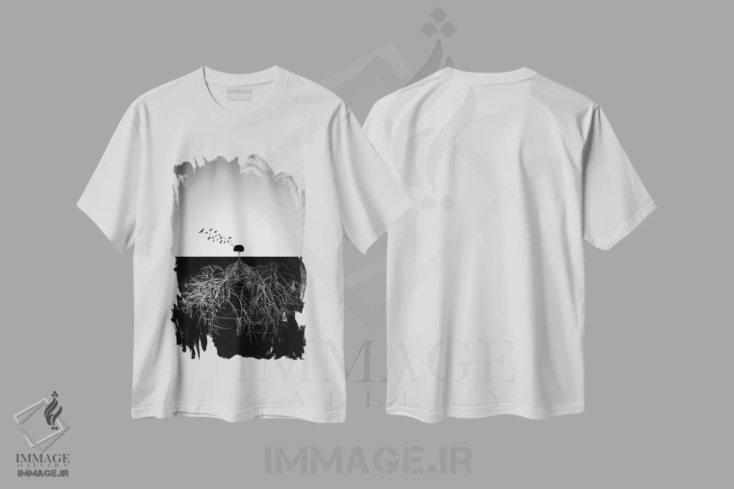 تیشرت سفید طرح دار قضاوت نکن بر اساس ظاهر، هنر تزئینی سیاه و سفید اثر سوریگ آرسلانیان | immage.ir