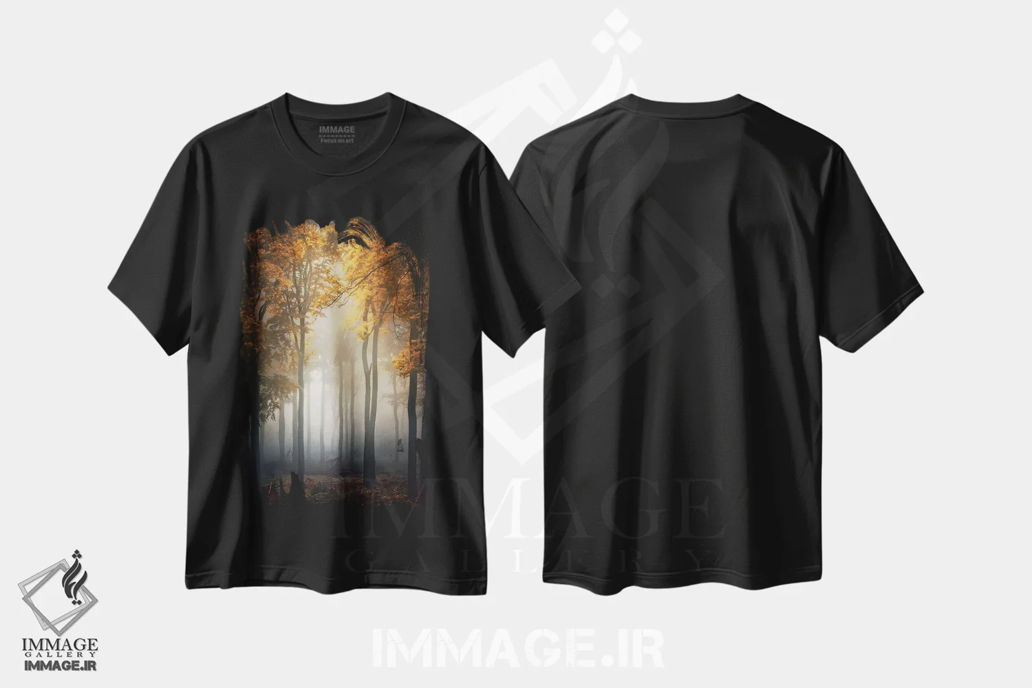 تیشرت مشکی طرح دار "پاییز"، مدیوم اثر پاتریک اوردنیک | فروشگاه ایماژ