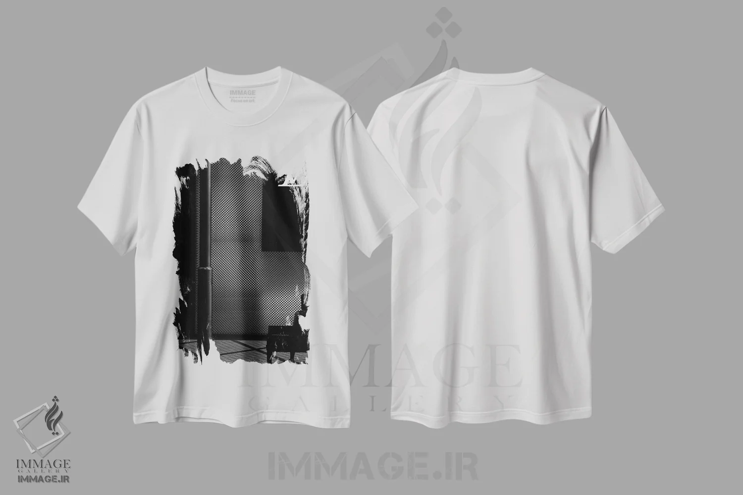 تیشرت سفید طرح دار "منتظر جی"، مدیوم اثر اریک شتشتدت | immage.ir