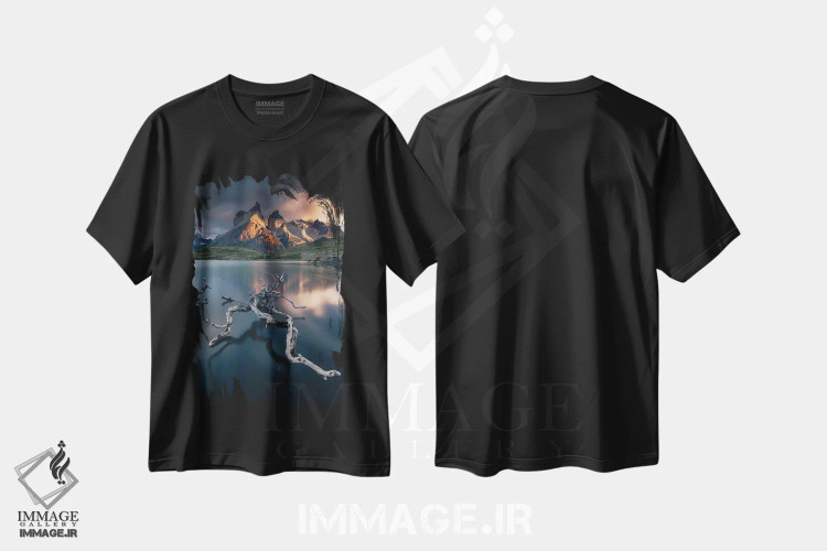 تیشرت مشکی طرح دار تورس دل پاینه، مدیوم اثر کارول نینارتوویچ | فروشگاه ایماژ