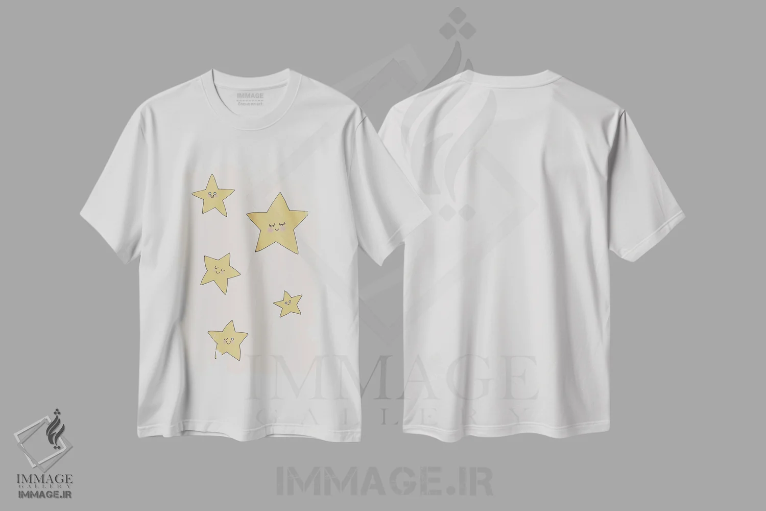 تیشرت سفید طرح دار ستارگان، تزئینی اثر استودیو ۱ایکس ۲ | immage.ir