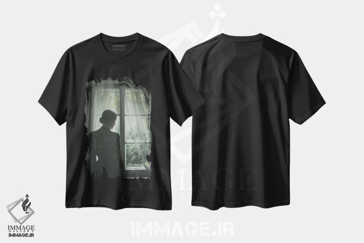 تیشرت مشکی طرح دار اُ، دکوراسیون جایگزین اثر ماگدالنا روسوکا | immage.ir