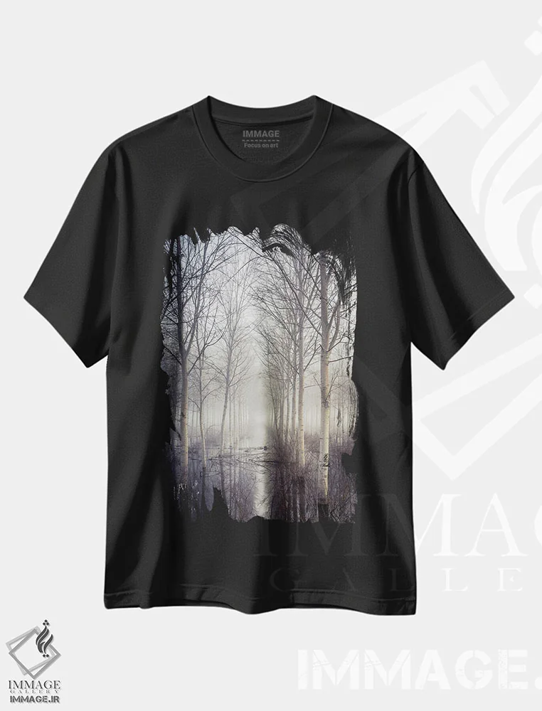 تیشرت مشکی طرح دار صلیب سکوت، مدیوم اثر پاملا دورتی | فروشگاه ایماژ