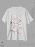 تیشرت سفید طرح دار گل داوودی ۹، عکاسی ماکرو اثر استودیو ۱ایکس | immage.ir