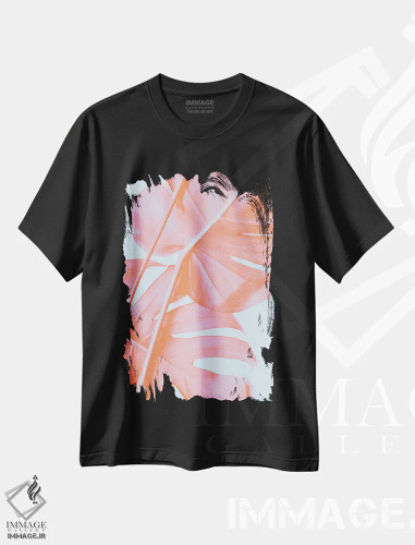 تیشرت مشکی طرح دار مونسترا نارنجی ۴، تزئینی اثر استودیو ۱ایکس | فروشگاه ایماژ