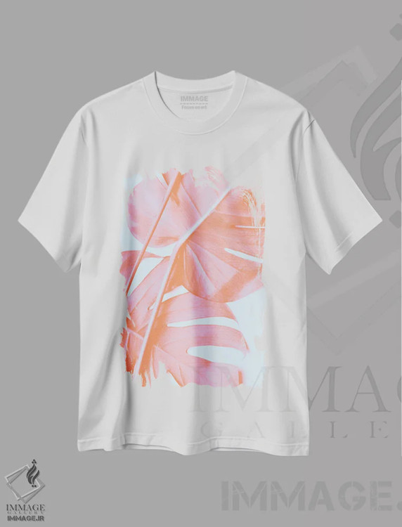 تیشرت سفید طرح دار مونسترا نارنجی ۴، تزئینی اثر استودیو ۱ایکس | immage.ir