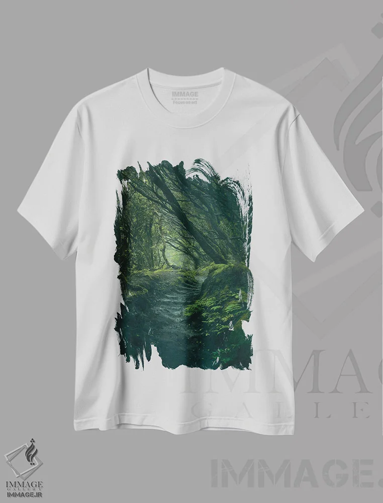 تیشرت سفید طرح دار ورود به فانگورن، مدیوم اثر خاویر د لا | immage.ir