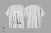 تیشرت سفید طرح دار دست ها و ماسه اثر استودیو ۱ایکس ۲ | فروشگاه ایماژ