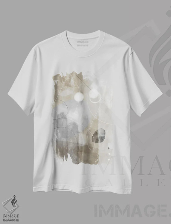 تیشرت سفید طرح دار پیچش اثر استودیو ۱ایکس ۲ | immage.ir
