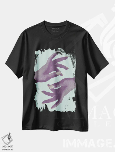 تیشرت مشکی طرح دار دست یابی شماره ۰۲، هنر دیجیتال اثر استودیو ۱ایکس ۳ | فروشگاه ایماژ