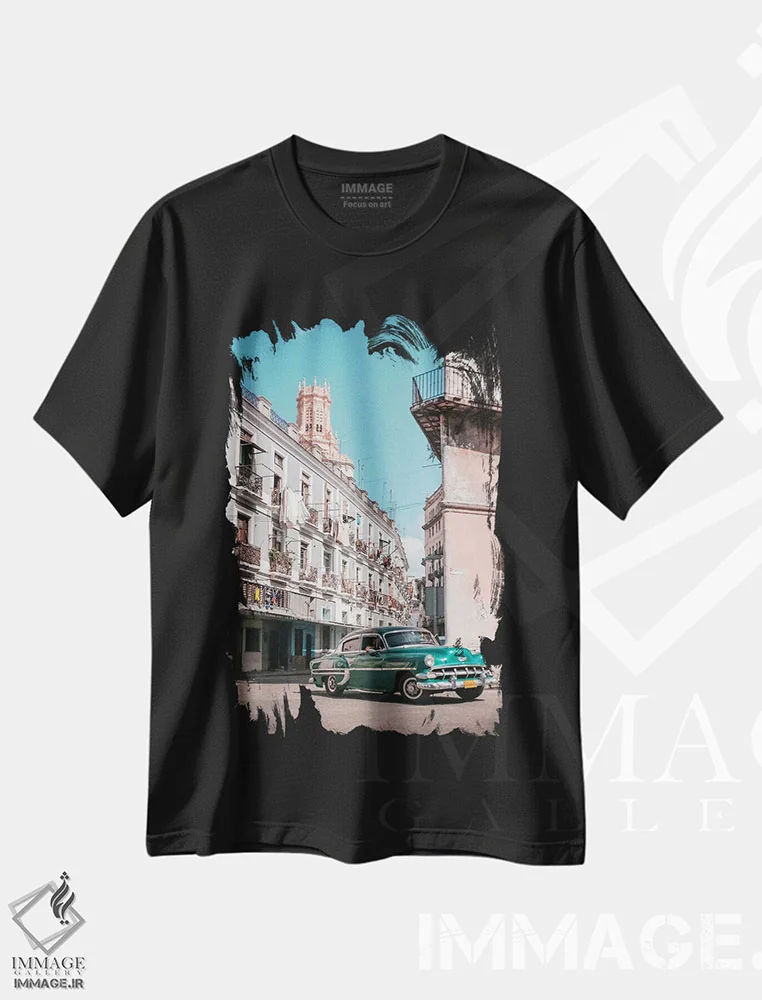 تیشرت مشکی طرح دار هاوانای قدیم ۸، مدیوم اثر الکساندر یاکولِف | immage.ir