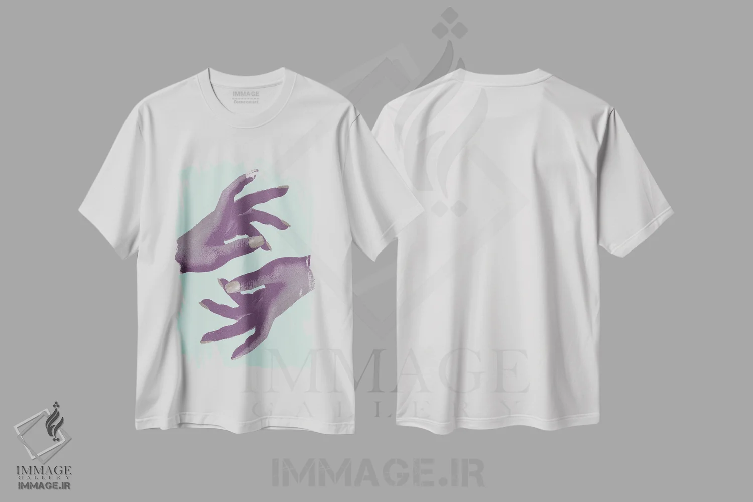 تیشرت سفید طرح دار دست یابی شماره ۰۲، هنر دیجیتال اثر استودیو ۱ایکس ۳ | immage.ir