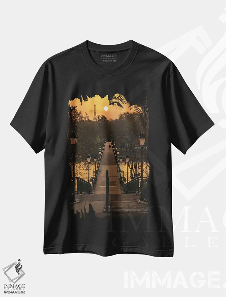 تیشرت مشکی طرح دار بعضی مترها سخت تر از بقیه اند برای رسیدن به اهداف زندگی، مدیوم اثر پاسیفیکو | immage.ir