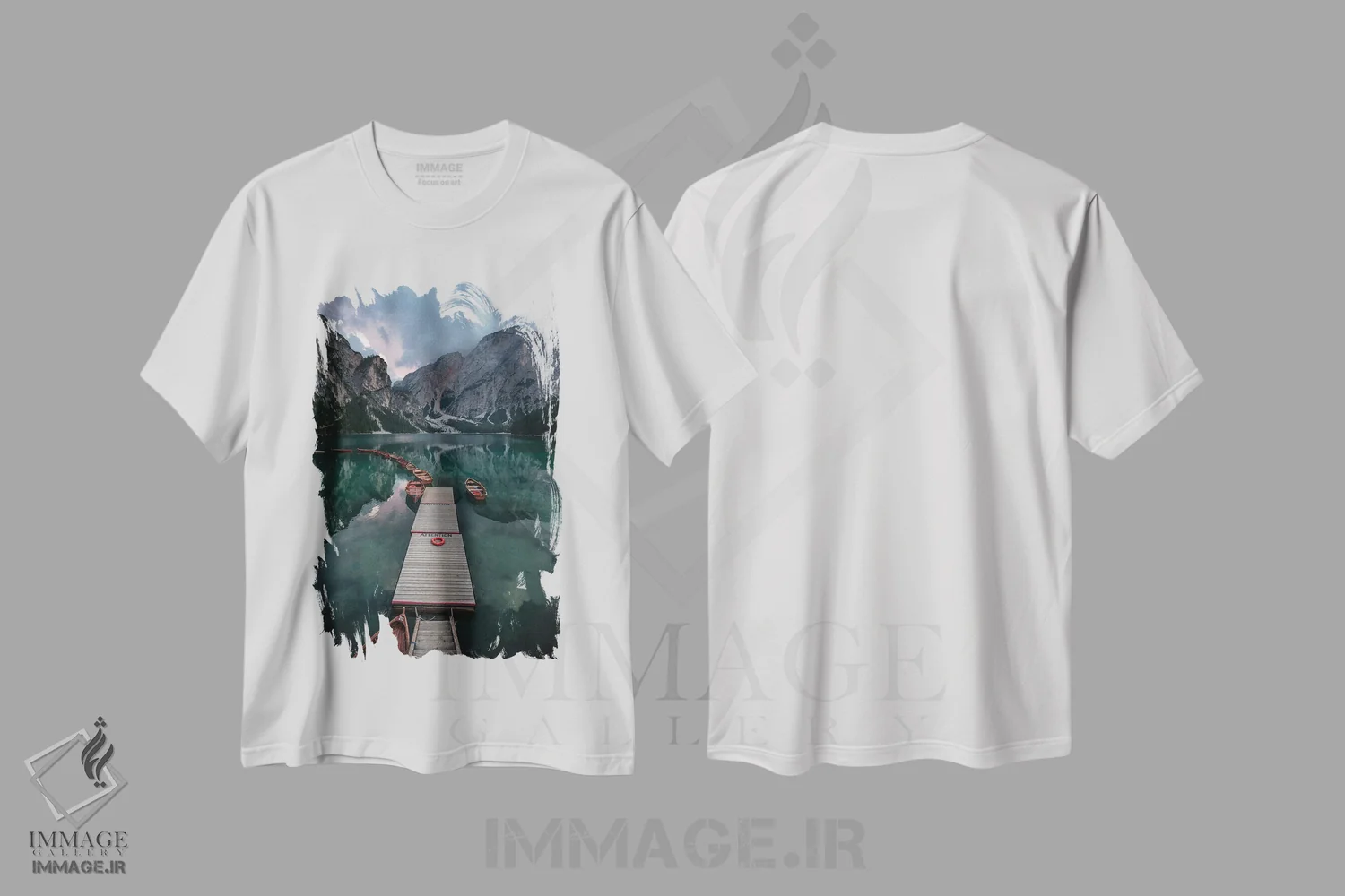 تیشرت سفید طرح دار انعکاس های برایس، مدیوم اثر مارکو تالیارینو | immage.ir