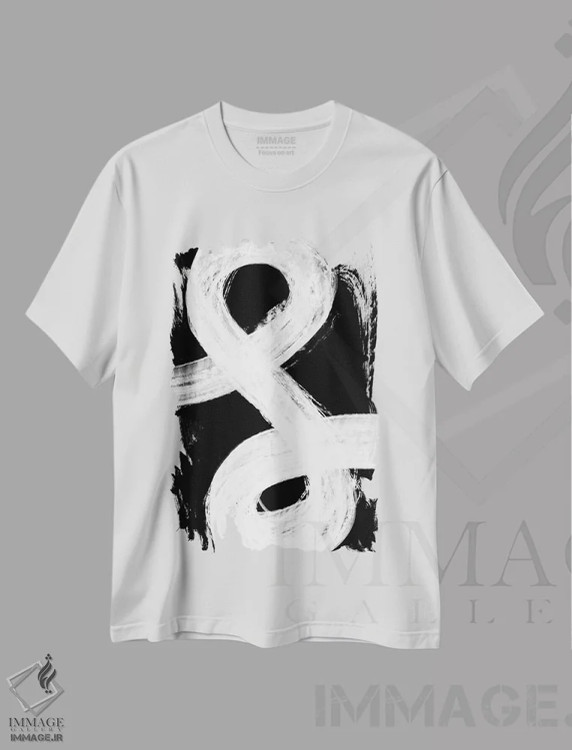 تیشرت سفید طرح دار نگاتیو شماره ۶ اثر استودیو ۱ایکس ۲ | immage.ir