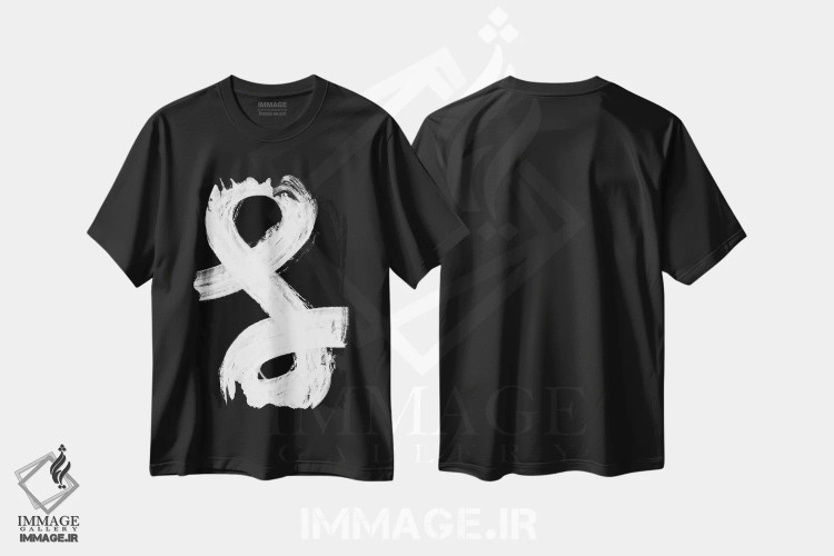 تیشرت مشکی طرح دار نگاتیو شماره ۶ اثر استودیو ۱ایکس ۲ | فروشگاه ایماژ