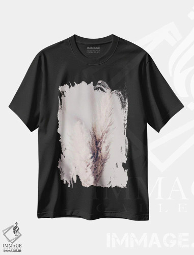 تیشرت مشکی طرح دار علف پامپاس، مدیوم اثر استودیو ۱ایکس ۳ | فروشگاه ایماژ