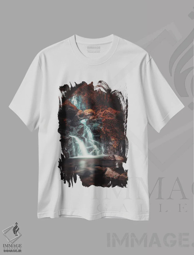 تیشرت سفید طرح دار عدن سرخ، مدیوم اثر رودی گوناوان | فروشگاه ایماژ