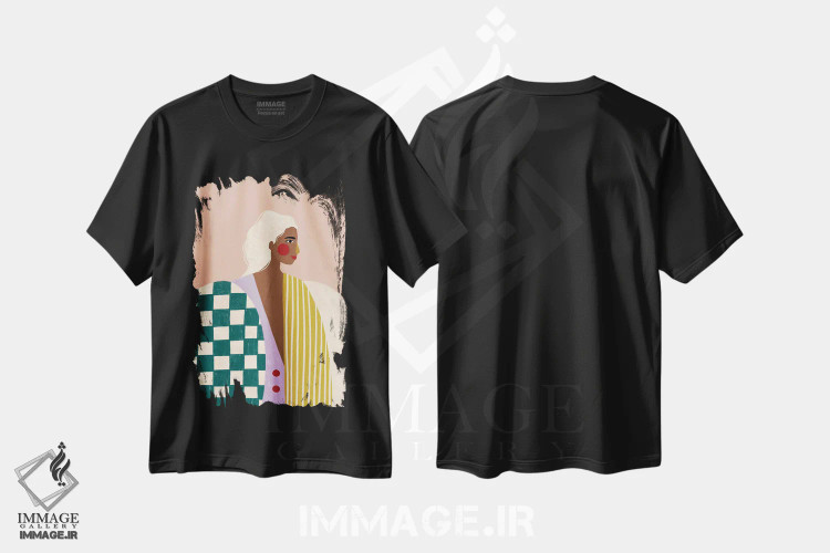 تیشرت مشکی طرح دار بلوز فانکی، تزئینی اثر بیا مولر | immage.ir