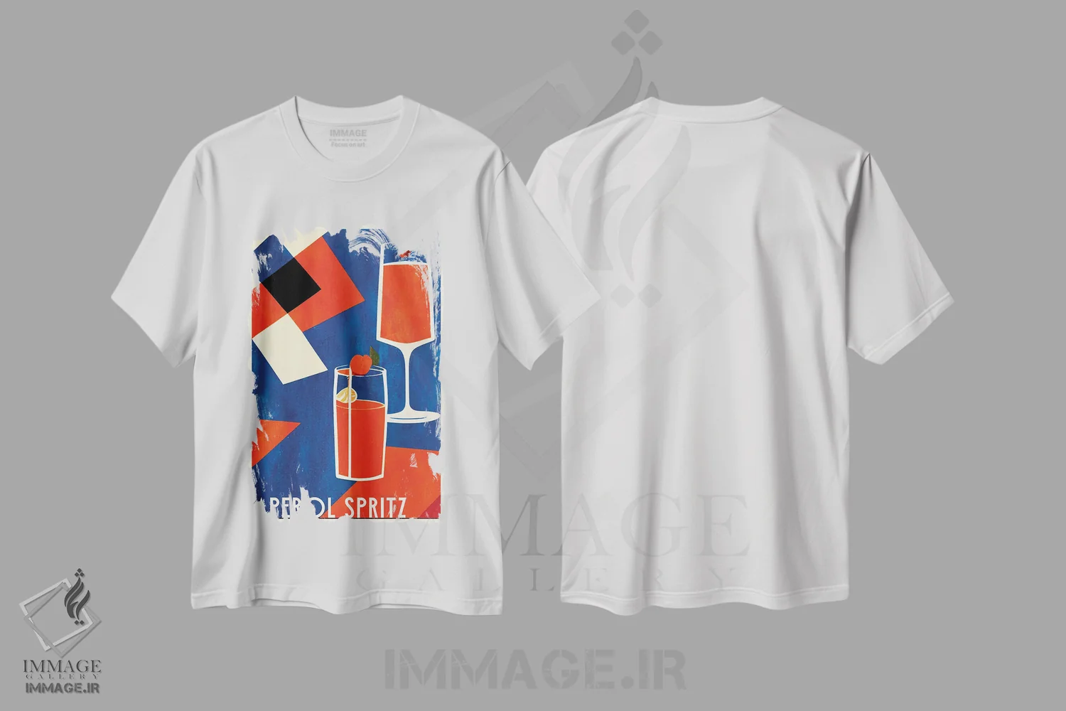 تیشرت سفید طرح دار آپرول اسپریتز، آرت دکو اثر بو اندرسون | فروشگاه ایماژ