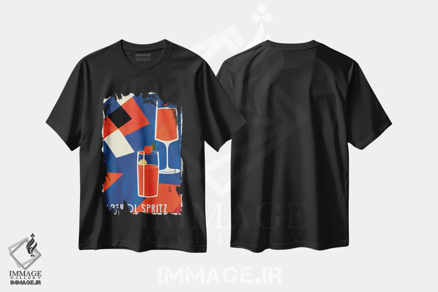 تیشرت مشکی طرح دار آپرول اسپریتز، آرت دکو اثر بو اندرسون | immage.ir