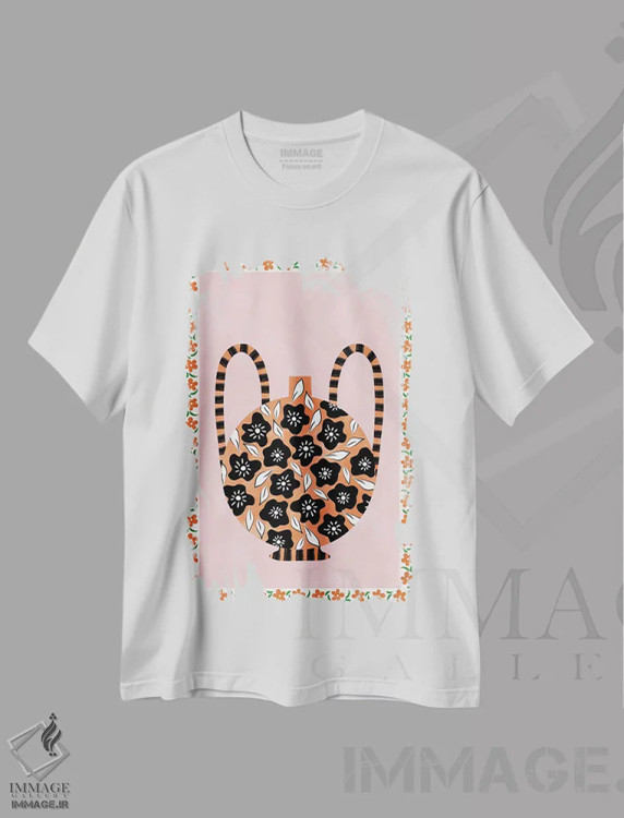 تیشرت سفید طرح دار ترکیبی ۵۶، دکور بوهمی اثر النا ریستوا | immage.ir