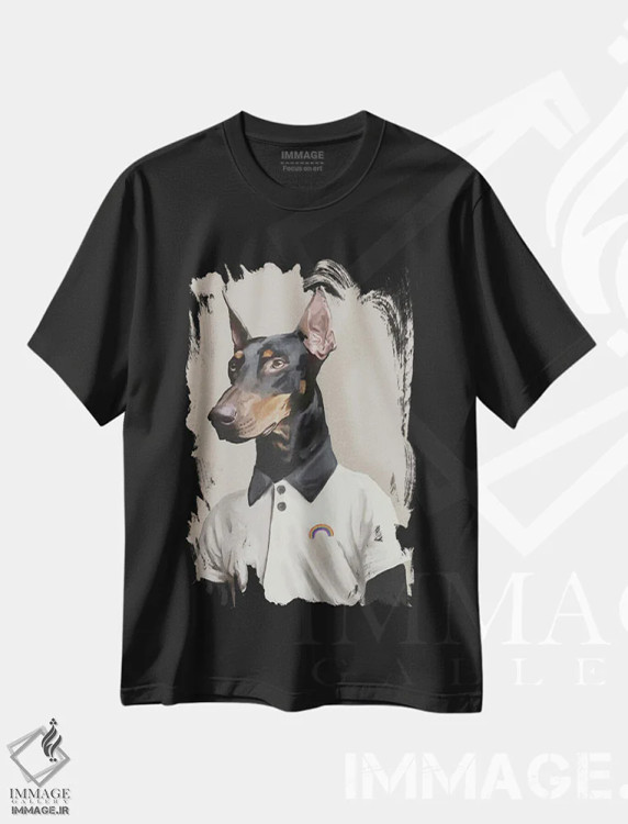 تیشرت مشکی طرح دار اوت، دکور معاصر اثر گابریلا روبرگ | فروشگاه ایماژ