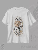تیشرت سفید طرح دار لئوپاردو ۱، دکور معاصر اثر گابریلا روبرگ | فروشگاه ایماژ