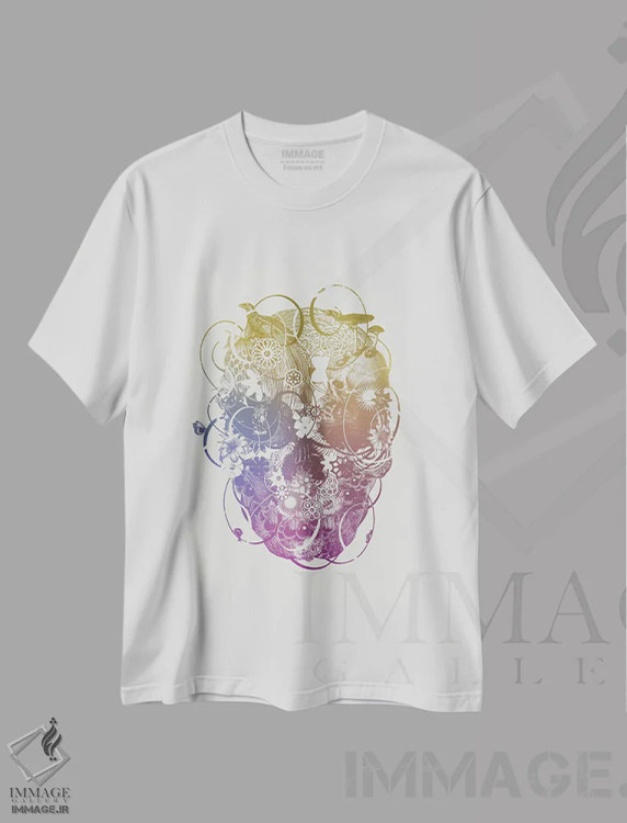 تیشرت سفید طرح دار جمجمه ۱، دکوراسیون جایگزین اثر جکو پوتکر | immage.ir