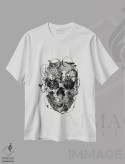 تیشرت سفید طرح دار جمجمه ۲، دکوراسیون جایگزین اثر جکو پوتکر | فروشگاه ایماژ