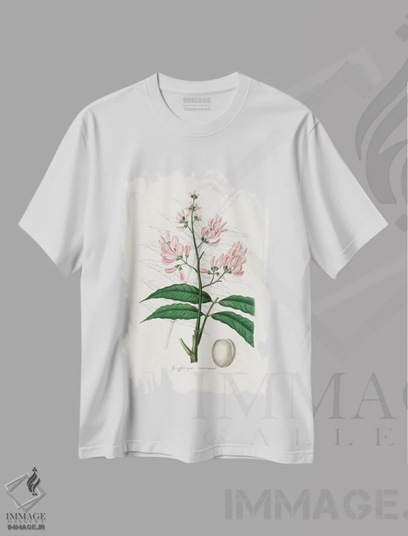تیشرت سفید طرح دار جئوفرویا اینرمیس طب گیاهی، تزئینی اثر جان استیونسون | فروشگاه ایماژ