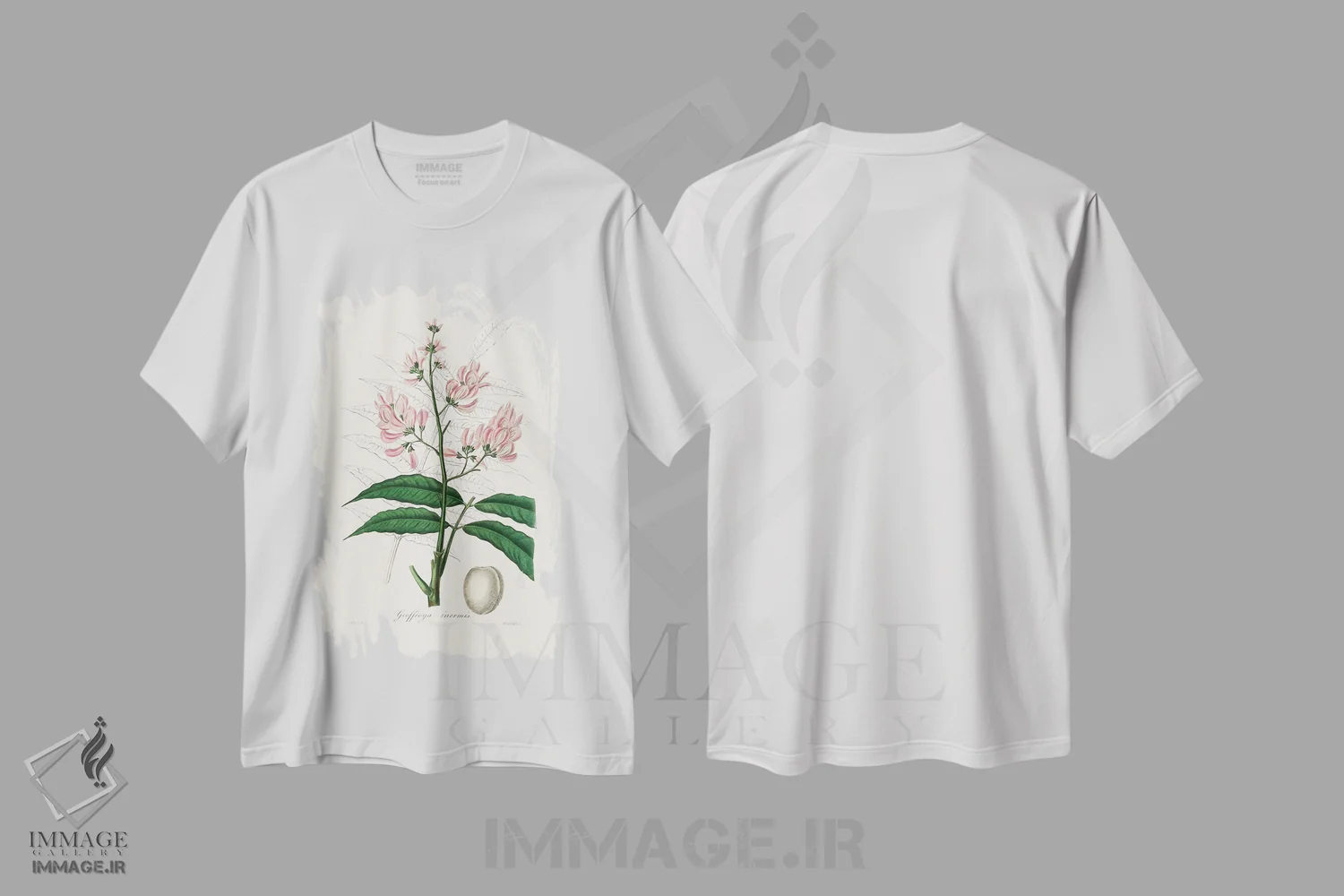 تیشرت سفید طرح دار جئوفرویا اینرمیس طب گیاهی، تزئینی اثر جان استیونسون | فروشگاه ایماژ