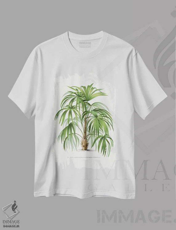 تیشرت سفید طرح دار XXIV آکانتوریزا آکولاتا، تزئینی اثر له پالمیه ایستوار | immage.ir