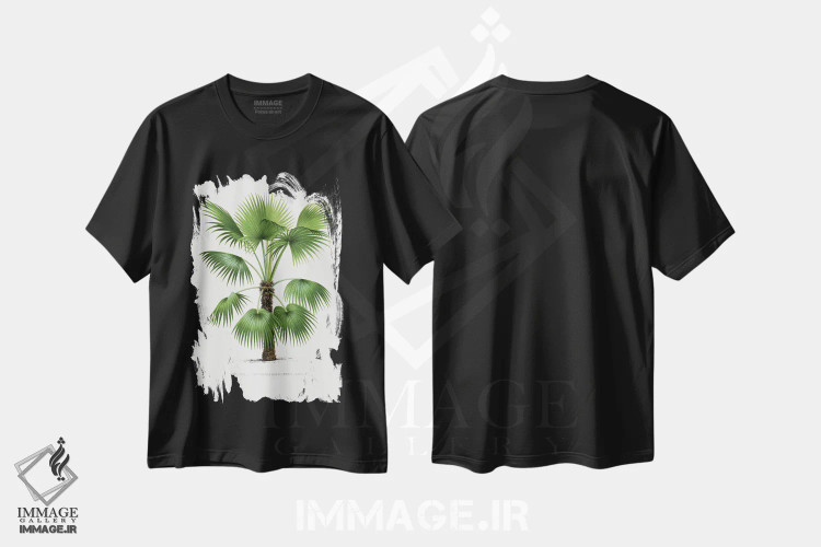 تیشرت مشکی طرح دار XXVI تریتریناکس B، تزئینی اثر له پالمیه ایستوار | immage.ir
