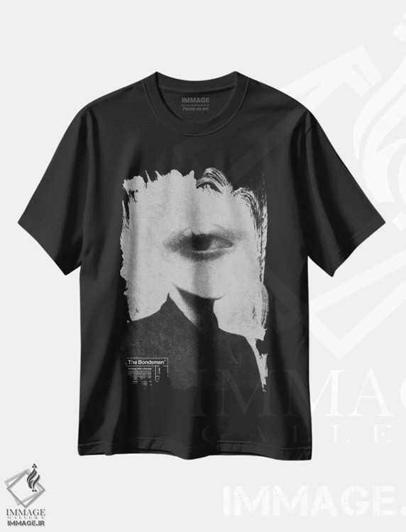 تیشرت مشکی طرح دار بندیان، هنر تزئینی سیاه و سفید اثر ماینهارد تاکسر | immage.ir