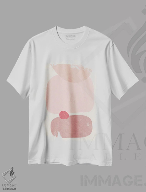 تیشرت سفید طرح دار انتزاع III، آبستره اثر ان کِی تی ان | immage.ir