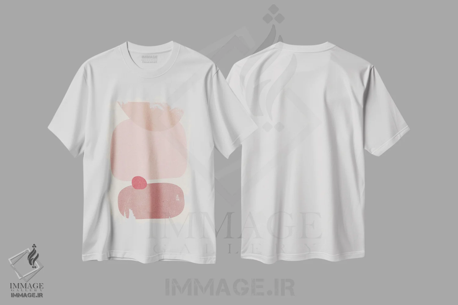 تیشرت سفید طرح دار انتزاع III، آبستره اثر ان کِی تی ان | immage.ir