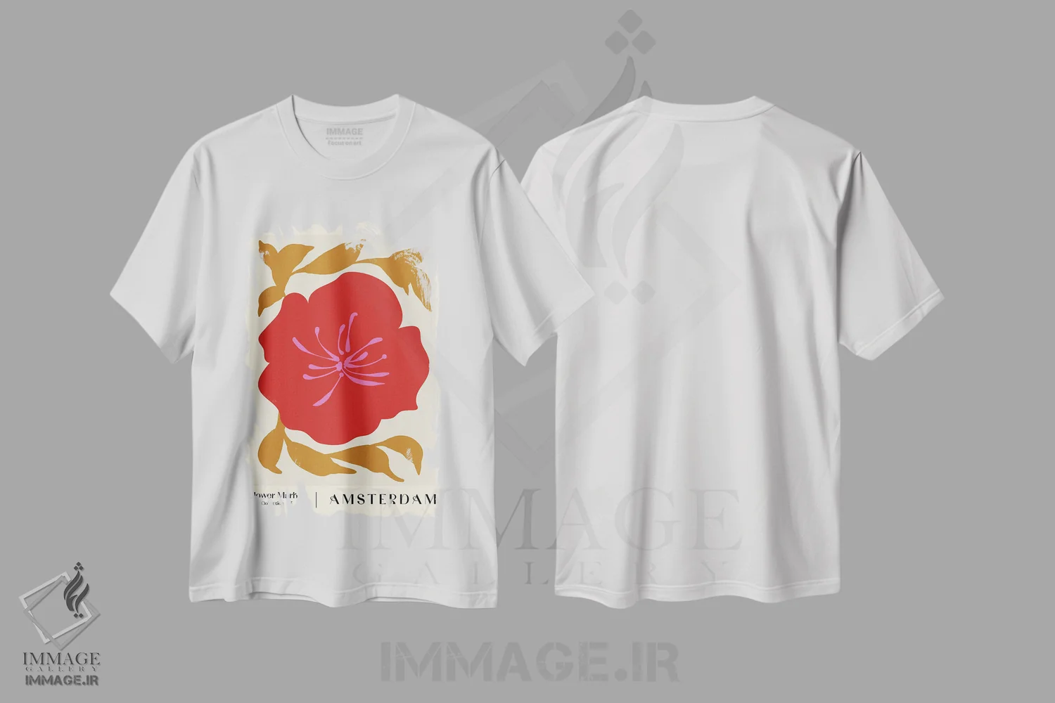 تیشرت سفید طرح دار بازار گل. آمستردام، دکور بوهمی اثر ان کِی تی ان | immage.ir
