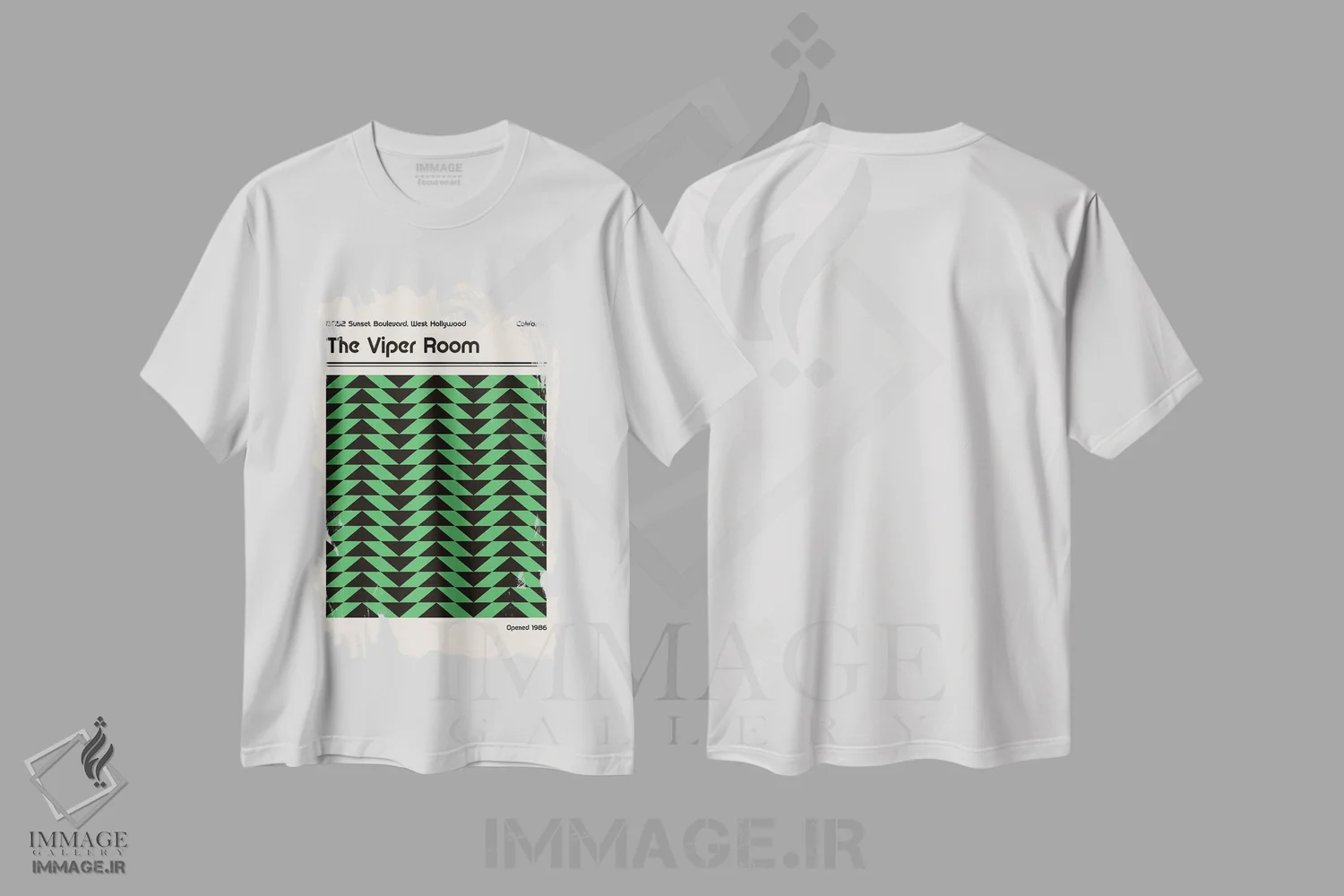 تیشرت سفید طرح دار اتاق وایپر رترو، آبستره اثر رتردروم | immage.ir