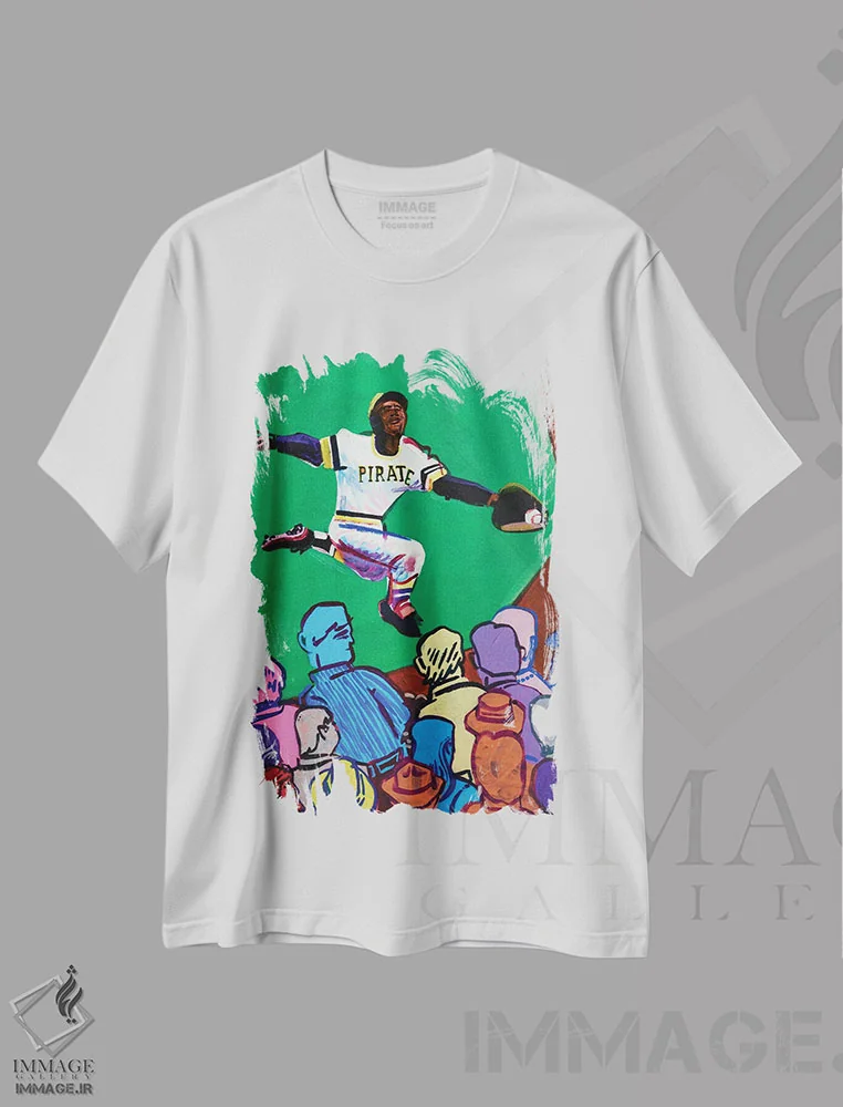 تیشرت سفید طرح دار کلمنت در گوشه، دکور معاصر اثر استیو اسپنسر | immage.ir