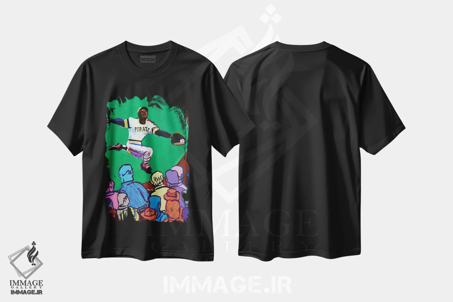 تیشرت مشکی طرح دار کلمنت در گوشه، دکور معاصر اثر استیو اسپنسر | فروشگاه ایماژ