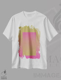 تیشرت سفید طرح دار شیب رنگ I، تزئینی اثر استودیو می یوس | immage.ir