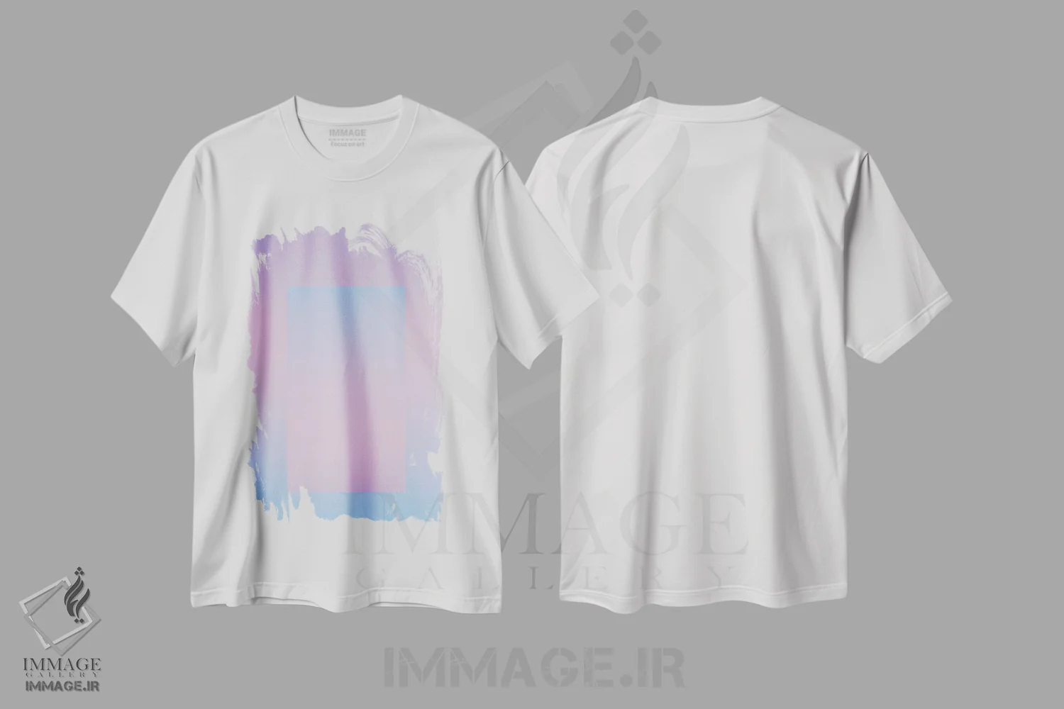 تیشرت سفید طرح دار شیب رنگ III، تزئینی اثر استودیو می یوس | immage.ir