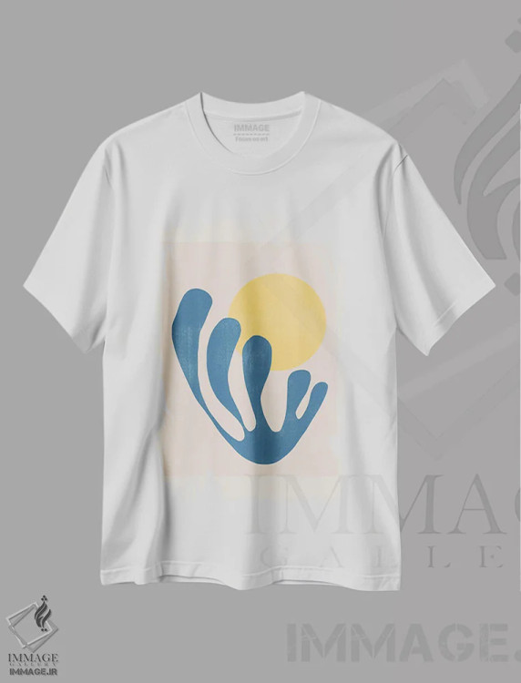 تیشرت سفید طرح دار گیاه مدرن I، تزئینی اثر استودیو می یوس | immage.ir