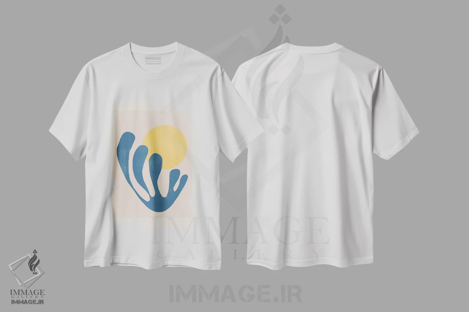 تیشرت سفید طرح دار گیاه مدرن I، تزئینی اثر استودیو می یوس | immage.ir