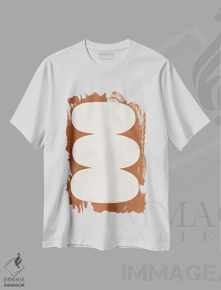 تیشرت سفید طرح دار قبیله ای و انتزاعی ۲، تزئینی اثر ویتور کوستا | فروشگاه ایماژ