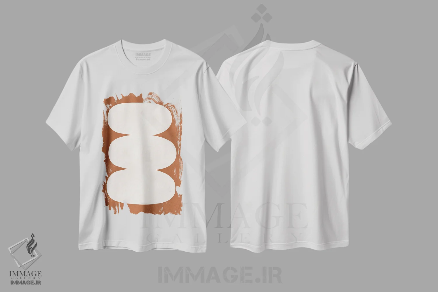 تیشرت سفید طرح دار قبیله ای و انتزاعی ۲، تزئینی اثر ویتور کوستا | فروشگاه ایماژ