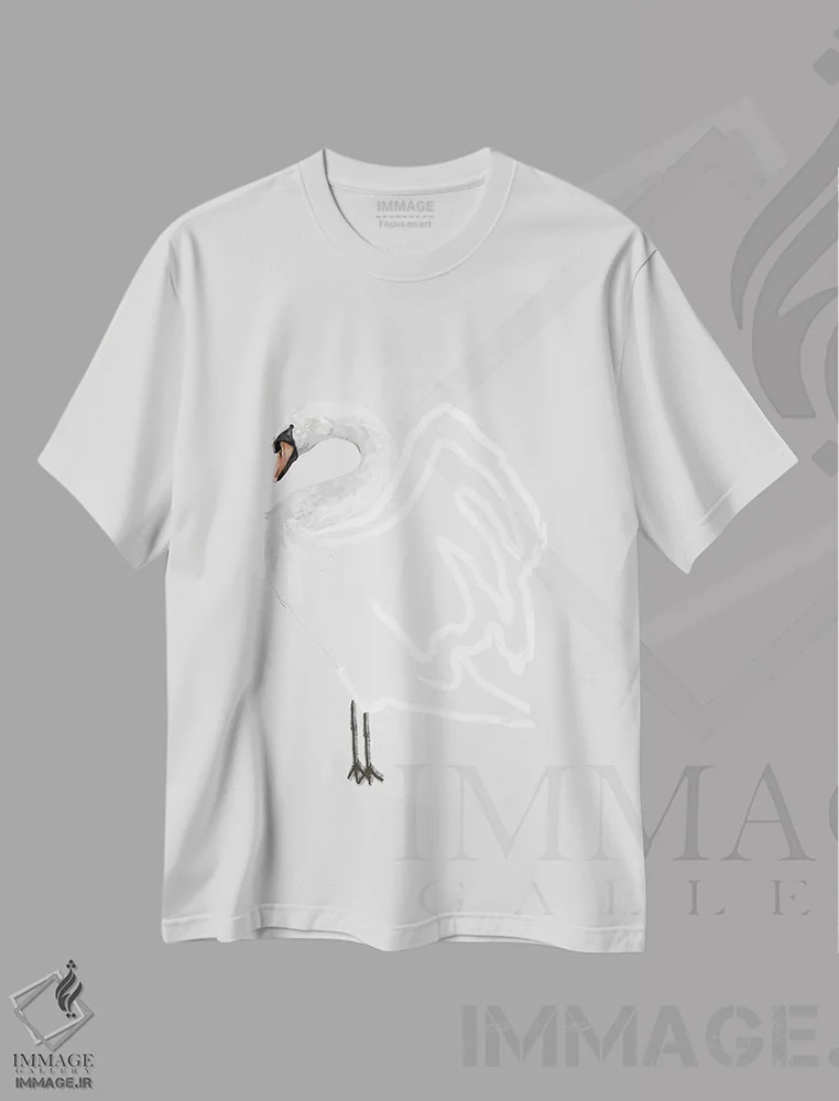 تیشرت سفید طرح دار سادگی ۲، دکور معاصر اثر گابریلا روبرگ | فروشگاه ایماژ
