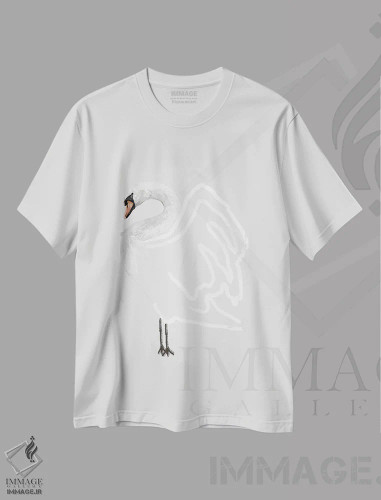 تیشرت سفید طرح دار سادگی ۲، دکور معاصر اثر گابریلا روبرگ | فروشگاه ایماژ